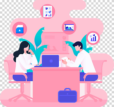 편집 편집이미지 여자 남자 화분 분홍색 의자 서류가방 가방 회의 그래프 누끼 사람 상반신 성인 두명 노트북 사무실 직장인 비즈니스맨 비즈니스우먼 책상 문서 PNG 성인만 편집소스 직업 잡화 컬러 가구 비즈니스 전자제품 파일형식