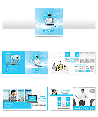 템플릿 여자 교육 남자 ZIP 리플렛 대학생 사람 팜플렛 여러명 20대 성인 파란색 노트북 태블릿 입학 대학교 신입생 성인만 인디자인 INDD 이미지템플릿 학생 컬러 다수 학교 청년 전자제품 스마트기기 파일형식
