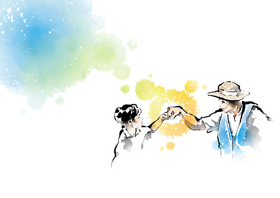 PSD 모자 남자 어린이 일러스트 캘리그라피 응원 붓터치 사람 소년 두명 파이팅 주먹 봉사 자원봉사자 번짐 나눔 남자만 구호활동 국내일러스트 잡화 모션 도움 파일형식 효과