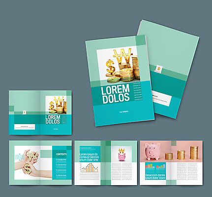 템플릿 손 ZIP 리플렛 돈 들기 사람 팜플렛 신체부위 금융 파란색 동전 돼지저금통 저금통 화폐기호 인디자인 INDD 이미지템플릿 기호 컬러 모션 경제 저축 재산 화폐 파일형식