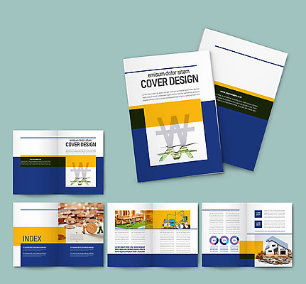 템플릿 ZIP 리플렛 돈 부동산 주택 저울 팜플렛 사람없음 금융 경제 파란색 동전 미니어처 원화 금융시장 인디자인 INDD 이미지템플릿 컬러 건물 모형 시장 재산 파일형식