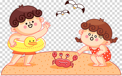 편집 편집이미지 여자 교육 남자 어린이 바다 갈매기 교육캐릭터 누끼 소녀 소년 해변 두명 여름 모래사장 수영 꽃게 PNG 오리튜브 어린이만 방과후 편집소스 캐릭터 계절 조류 사람 게 수상스포츠 튜브 파일형식