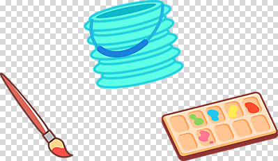 편집 편집이미지 교육 미술 누끼 사람없음 물감 미술도구 붓 팔레트 물통 미술교육 PNG 방과후 편집소스 문화예술 오브젝트 파일형식