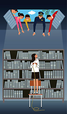 구름 손 여자 남자 의자 일러스트 책장 사람 여러명 책 문 끈 도움 구출 예방 손뻗기 자살예방 국내일러스트 AI파일 자연요소 가구 다수 컨셉 모션 신체부위 파일형식 벡터