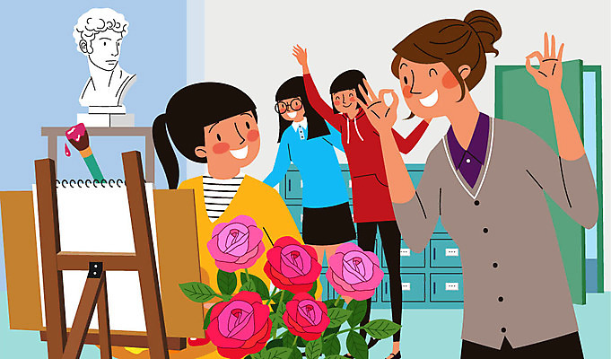 여자 일러스트 사람 여러명 취미 조각상 장미 문 붓 OK 즐거움 이젤 그림 서랍장 예방 석고상 자살예방 여자만 국내일러스트 AI파일 꽃 감정 가구 다수 손짓 조형물 미술도구 파일형식 벡터