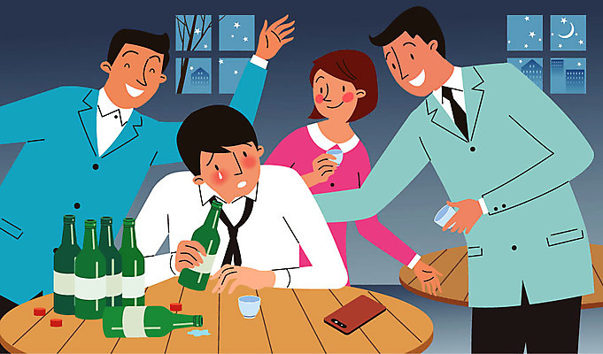 여자 남자 일러스트 창문 탁자 술병 주류 사람 여러명 컵 슬픔 눈물 동료 예방 소주 위로 자살예방 국내일러스트 AI파일 식기 감정 음료 가구 다수 관계 병_용기 파일형식 벡터