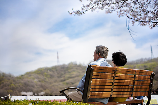 포토 JPG 주간 응시 공원 여자 할아버지 노년 남자 행복 할머니 벤치 데이트 하늘 휴식 앉기 상반신 야외 두명 뒷모습 노부부 다정 봄 산책 한국인 벚꽃 60대 70대 동반자 노인만 국내포토 자연요소 부부 시선 계절 공공시설 꽃 감정 뷰포인트 컨셉 의자 모션 사람 동양인 성인 성인만 파일형식