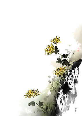 PSD 잎 일러스트 캘리그라피 붓터치 근하신년 새해 국화 사람없음 도장 바위 동양화 번짐 낙관 사군자 꽃가지 국내일러스트 식물 꽃 미술 돌_바위 나뭇가지 파일형식 효과