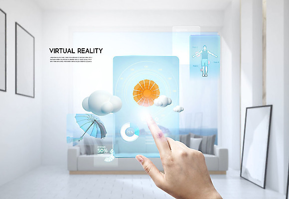 PSD 편집이미지 손 거실 손가락 날씨 한손 건강 사람 신체부위 파란색 스크린 터치 가상현실 VR기기 이미지편집 컬러 기계 파일형식