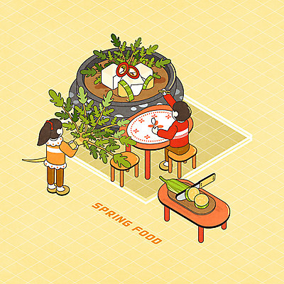 PSD 여자 일러스트 고추 식탁 도마 두명 노란색 귀여움 봄 칼 된장찌개 애호박 아이소메트릭 냉이 된장국 여자만 제철음식 냉이된장국 국내일러스트 계절 한식 음식 컬러 컨셉 채소 탁자 호박 주방용품 사람 찌개 국 제철 파일형식