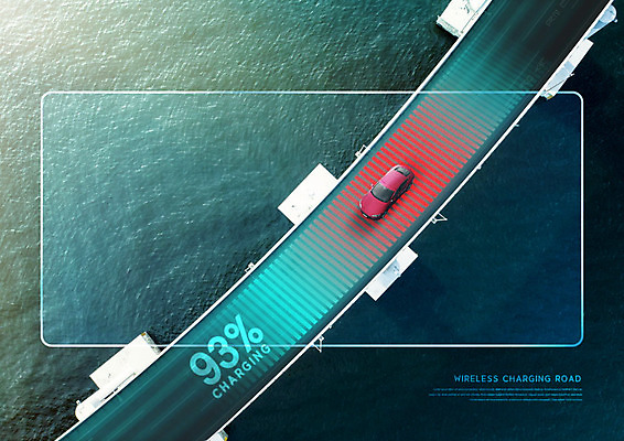 PSD 편집이미지 도로 정보기술 사람없음 파란색 강 무선 주행 충전 전기자동차 가교 무선충전 이미지편집 건축물 길 컬러 교통시설 자동차 기술 파일형식