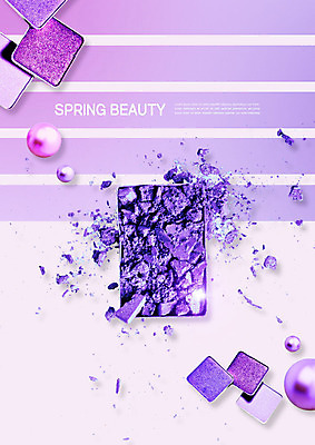 PSD 편집이미지 사람없음 화장 뷰티 보라색 봄 화장품 손상 원형 아이섀도 이미지편집 도형 계절 컬러 컨셉 파일형식