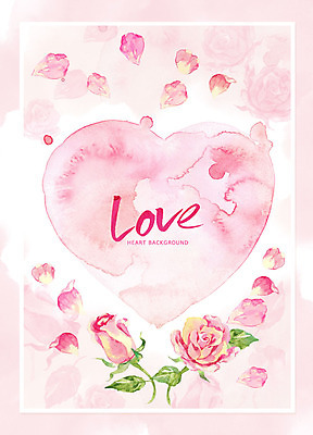 PSD 기념일 분홍색 백그라운드 일러스트 데이이벤트 수채화 프레임 사랑 이벤트 글자캘리그라피 사람없음 장미 하트 하트백그라운드 로즈데이 국내일러스트 모양 꽃 감정 컬러 캘리그라피 파일형식