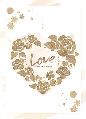 PSD 기념일 백그라운드 일러스트 데이이벤트 수채화 프레임 사랑 이벤트 글자캘리그라피 사람없음 장미 금색 하트 하트백그라운드 로즈데이 국내일러스트 모양 꽃 감정 컬러 캘리그라피 파일형식