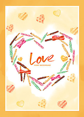 PSD 기념일 리본 백그라운드 일러스트 데이이벤트 수채화 프레임 사랑 이벤트 글자캘리그라피 사람없음 과자 주황색 하트 하트백그라운드 빼빼로 빼빼로데이 국내일러스트 모양 감정 컬러 캘리그라피 디저트 막대과자 파일형식