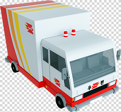 편집 편집이미지 누끼 사람없음 3D소스 3D 입체 디지털합성 오브젝트 PNG 우체국 우체국차 우체국택배 로우폴리 편집소스 탑차 자동차 트럭 택배 기관 파일형식