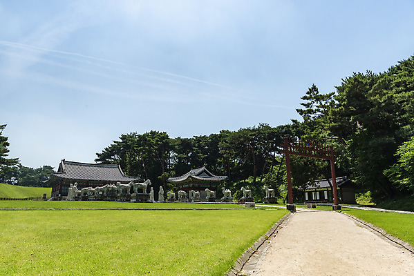 포토 JPG 주간 나무 한국전통 여행 유적지 풍경 사람없음 야외 여름 관광지 세계문화유산 문화재 역사 한국사 조선시대 왕릉 조선왕릉 홍살문 홍유릉 순종 순정효황후 홍유릉침전 유릉 국내포토 자연요소 식물 전통 계절 고건축 한국 왕 전통문 여왕 남양주 파일형식