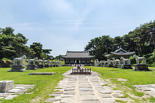 포토 JPG 주간 한국전통 여행 유적지 풍경 사람없음 야외 여름 관광지 세계문화유산 문화재 역사 한국사 조선시대 왕릉 조선왕릉 홍유릉 순종 순정효황후 홍유릉침전 유릉 국내포토 자연요소 전통 계절 고건축 한국 왕 여왕 남양주 파일형식