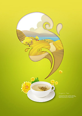 PSD 편집이미지 국화 사람없음 노란색 차 찻잔 유기농 국화차 차밭 이미지편집 웰빙 꽃 음료 컬러 밭 잔 차_음료 파일형식