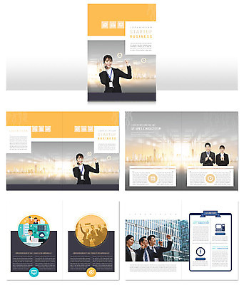 템플릿 여자 남자 ZIP 리플렛 40대 중년 비즈니스 사람 팜플렛 여러명 20대 성인 30대 노란색 파이팅 한국인 비즈니스맨 비즈니스우먼 창업 통화 성인만 인디자인 INDD 이미지템플릿 컬러 다수 모션 동양인 청년 장년 직장인 자영업 파일형식