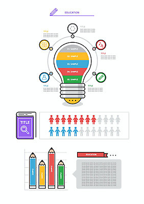 여학생 교육 남학생 일러스트 전구 그래프 아이디어 사람없음 책 세트 컬러풀 연필 교과서 엘리먼트 웹엘리먼트 국내일러스트 AI파일 학생 여자 남자 컬러 컨셉 학용품 교재 필기구 파일형식 벡터