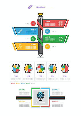 교육 일러스트 그래프 사람없음 세트 컬러풀 지구본 자명종 샤프 엘리먼트 웹엘리먼트 국내일러스트 AI파일 시계 컬러 펜 알람 파일형식 벡터