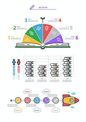 구름 여학생 교육 남학생 일러스트 그래프 사람없음 책 세트 컬러풀 로켓 엘리먼트 웹엘리먼트 타임라인 국내일러스트 AI파일 자연요소 학생 여자 남자 컬러 파일형식 벡터