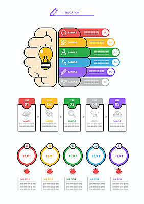 교육 일러스트 전구 아이디어 사람없음 세트 컬러풀 사과 두뇌 뇌 스텝 엘리먼트 웹엘리먼트 국내일러스트 AI파일 컬러 컨셉 과일 파일형식 벡터