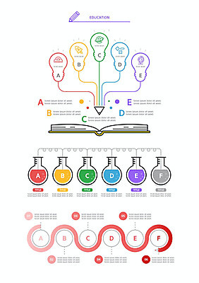 교육 과학 일러스트 전구 아이디어 사람없음 책 세트 컬러풀 둥근플라스크 엘리먼트 웹엘리먼트 국내일러스트 AI파일 컬러 컨셉 플라스크 파일형식 벡터