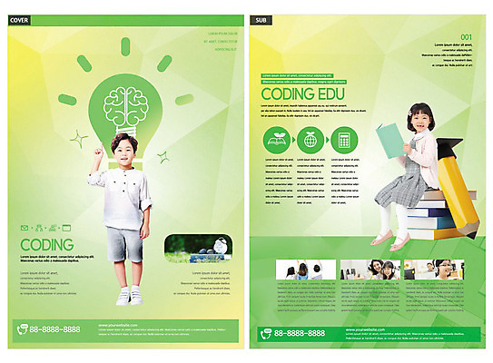템플릿 여자 교육 남자 ZIP 어린이 전구 사람 여러명 20대 성인 10대 책 초록색 교사 한국인 전단템플릿 전단 컴퓨터교육 인디자인 INDD 코딩 이미지템플릿 직업 컬러 다수 청소년 동양인 청년 홍보물 파일형식