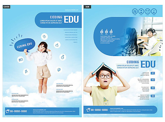 구름 템플릿 여자 교육 남자 ZIP 초등학생 어린이 사람 여러명 10대 책 파란색 한국인 전단템플릿 전단 컴퓨터교육 어린이만 인디자인 INDD 코딩 이미지템플릿 자연요소 학생 컬러 다수 청소년 동양인 홍보물 파일형식