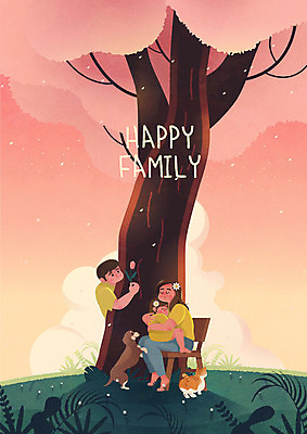 나무 구름 여자 남자 꽃 딸 반려견 어린이 분홍색 두마리 일러스트 가족 포옹 상상 엄마 사랑 사람 앉기 성인 세명 반려동물 노을 고양이 봄 벚꽃 아빠 반려 국내일러스트 AI파일 자연요소 식물 동물 계절 감정 컬러 2 포유류 관계 안기 모션 개 파일형식 벡터