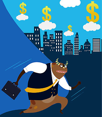 캐릭터 일러스트 비즈니스 상상 사람없음 달리기 달러 도시 요괴 몬스터 국내일러스트 일러캐릭터 AI파일 돈 모션 파일형식 벡터