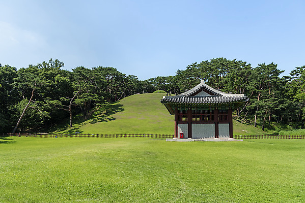 포토 JPG 주간 한국전통 여행 유적지 풍경 사람없음 야외 여름 관광지 세계문화유산 문화재 역사 한국사 조선시대 비각 왕릉 조선왕릉 태조 동구릉 건원릉 국내포토 구리시 자연요소 전통 계절 고건축 한국 왕 경기도 파일형식 구리_지역