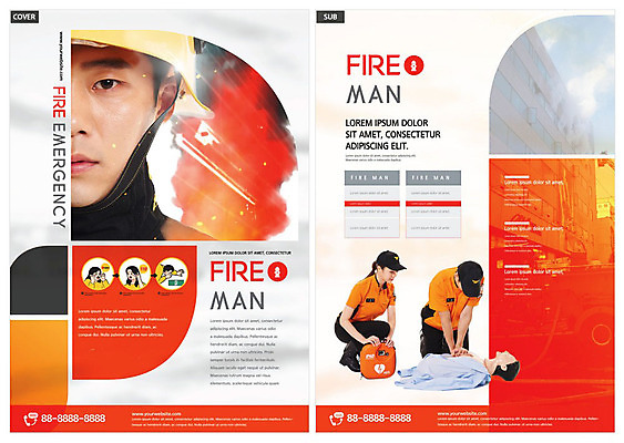 템플릿 여자 남자 ZIP 리플렛 불 사람 20대 성인 세명 주황색 한국인 소방관 전단템플릿 전단 화재 119 소방서 심폐소생술 화재예방 성인만 인디자인 INDD 이미지템플릿 자연요소 컬러 동양인 청년 구조원 소방 사건 홍보물 예방 전화번호 파일형식
