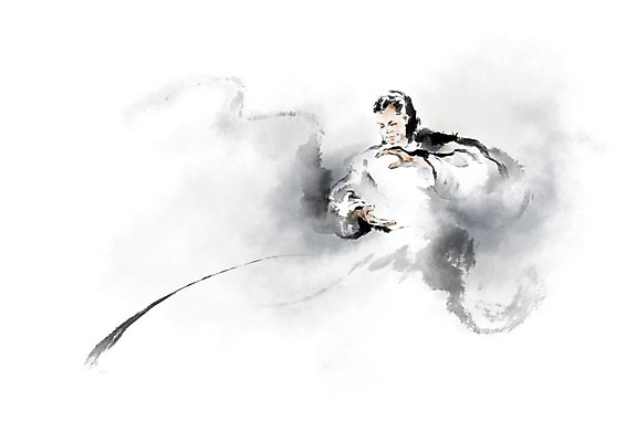 PSD 남자 포즈 일러스트 캘리그라피 붓터치 건강 한명 사람 상반신 운동 기운 번짐 체조 남자한명만 국내일러스트 1 남자만 파일형식 효과