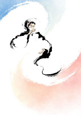 PSD 남자 포즈 일러스트 캘리그라피 붓터치 건강 한명 사람 상반신 운동 기운 한복 번짐 체조 남자한명만 국내일러스트 1 한국전통 전통의상 남자만 파일형식 효과