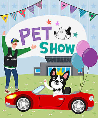 전신 한마리 남자 반려견 일러스트 한명 사람 반려동물 강아지 풍선 박람회 반려 남자한명만 펫박람회 국내일러스트 AI파일 동물 1 개 남자만 파일형식 벡터