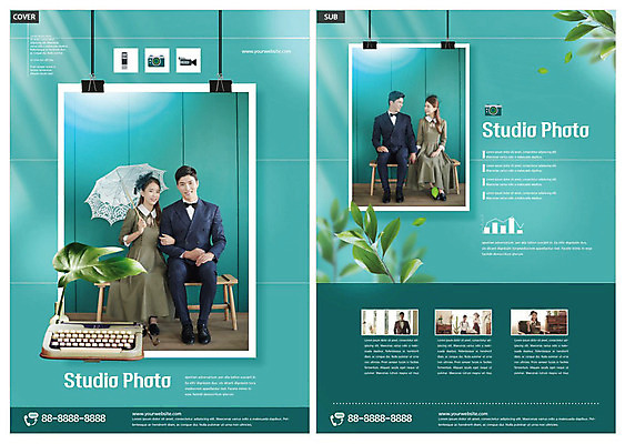 템플릿 커플 여자 남자 ZIP 리플렛 액자 나뭇잎 사람 여러명 20대 성인 30대 촬영 한국인 전단템플릿 전단 청록색 성인만 인디자인 INDD 웨딩촬영 경성사진 경성의상 이미지템플릿 옷 컬러 다수 잎 관계 동양인 청년 장년 홍보물 기념사진 파일형식