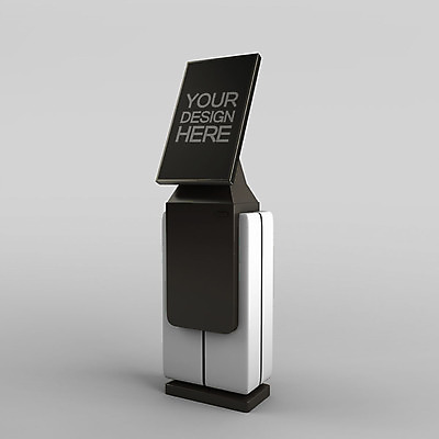 PSD 편집이미지 사람없음 한개 3D소스 3D 입체 디지털합성 오브젝트 주문 무인 무인기계 무인화 오브제 키오스크 목업 편집소스 블랙미러 편집3D 1 스크린 파일형식