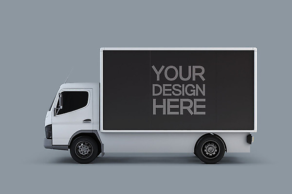 PSD 편집이미지 광고판 사람없음 한개 3D소스 3D 트럭 입체 디지털합성 오브젝트 전광판 무인 오브제 키오스크 목업 편집소스 블랙미러 이동식광고판 편집3D 1 자동차 알림판 스크린 판 파일형식