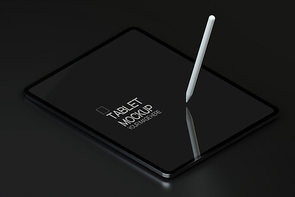 PSD 편집이미지 사람없음 스마트기기 태블릿 한개 3D소스 3D 입체 디지털합성 오브젝트 오브제 키오스크 터치펜 목업 편집소스 블랙미러 편집3D 1 전자제품 펜 스크린 파일형식