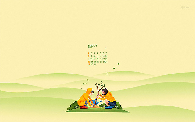 JPG 월페이퍼 바탕화면 3월 날짜 파일형식