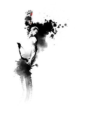 PSD 남자 일러스트 캘리그라피 붓터치 화살 한명 사람 성인 목표 결심 활 번짐 남자한명만 국내일러스트 1 컨셉 남자만 파일형식 효과