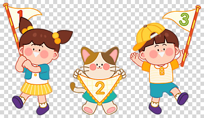 전신 편집 편집이미지 여자 어린이교육 교육 남자 어린이 서기 미소 들기 누끼 두명 숫자 걷기 고양이 유치원 깃발 PNG 반려 어린이만 편집소스 문자 포유류 모션 표정 사람 반려동물 파일형식