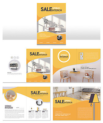 템플릿 ZIP 리플렛 거실 의자 팜플렛 사람없음 인테리어 소파 노란색 세일 봄 흰색 책상 모던 인디자인 INDD 이미지템플릿 디자인 계절 컬러 가구 파일형식