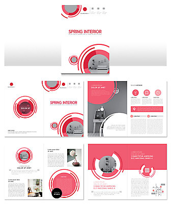템플릿 ZIP 리플렛 분홍색 탁자 책장 팜플렛 사람없음 인테리어 소파 세일 꽃병 봄 원형 창가 모던 화사함 인디자인 INDD 이미지템플릿 도형 디자인 계절 꽃 컬러 가구 컨셉 의자 창문 파일형식