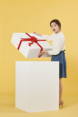 포토 JPG 전신 여자 리본 포장 선물 한명 미소 20대 성인 옆모습 선물상자 쇼핑 상자 한국인 축하 확인 내용 노란배경 성인여자한명만 국내포토 1 뷰포인트 백그라운드 컨셉 표정 사람 동양인 청년 노란색 여자한명만 성인여자만 파일형식