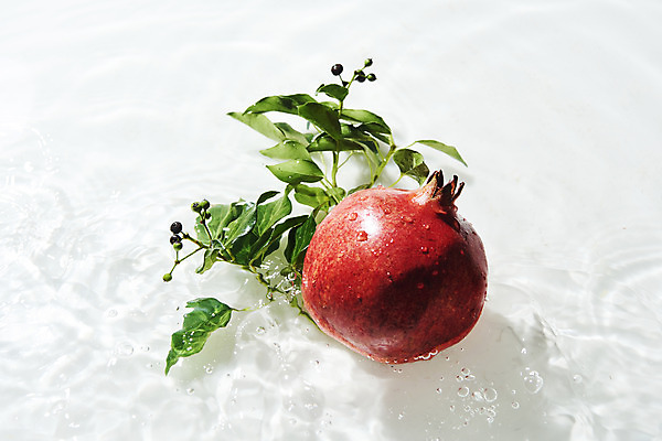 포토 JPG 스튜디오촬영 물결 백그라운드 과일 실내 사람없음 물 한개 흰색 오브젝트 흰배경 석류 아이비 싱그러움 국내포토 자연요소 식물 1 컬러 내부 파일형식