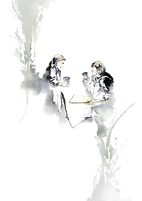 PSD 여자 여유 커피 음료 일러스트 캘리그라피 휴식 대화 들기 사람 성인 두명 컵 친구 공책 터치 마시기 업무 비즈니스우먼 풀 동료 번짐 성인여자만 국내일러스트 식물 식기 감정 컨셉 비즈니스 관계 모션 문구용품 말하기 작업 직장인 여자만 성인만 파일형식 효과